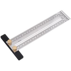 GreenZech (400mm B) Stainless Steel Precision Marking T Ruler for Woodworking - 200/300/40 GreenZech (400mm B) Stainless Steel Precision Marking T Ruler for Woodworking - 200/300/40
