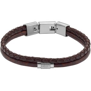 Fossil Men's All Stacked Up Brown Leather Multi-Strand Bracelet Color: Brown (M Fossil Men's All Stacked Up Brown Leather Multi-Strand Bracelet Color: Brown (M