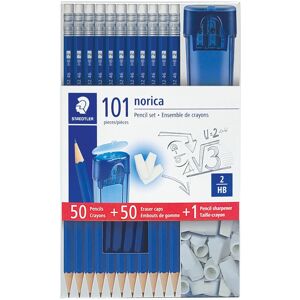 STAEDTLER Norica Pencil Set With Eraser Caps and Sharpener 101ct STAEDTLER Norica Pencil Set With Eraser Caps and Sharpener 101ct