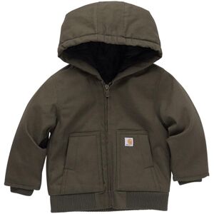 Carhartt Baby Boy's Insulated Hooded Canvas Zip-Up Jacket Olive Green Carhartt Baby Boy's Insulated Hooded Canvas Zip-Up Jacket Olive Green