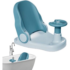 Unbranded (Blue) Sit up Baby Bath Seat Toddler Shower Seat with Adjustable Backrest,Port Unbranded (Blue) Sit up Baby Bath Seat Toddler Shower Seat with Adjustable Backrest,Port