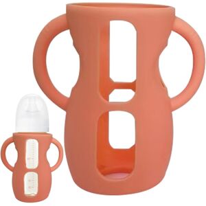 Unbranded (H, Sky Blue) Glass Baby Bottle Sleeve - Feeding Bottle Holder with Handles An Unbranded (H, Sky Blue) Glass Baby Bottle Sleeve - Feeding Bottle Holder with Handles An