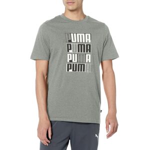Puma Men's Graphics Tee 3 (Available in Big & Tall) Medium Grey-Heather-SS24 Puma Men's Graphics Tee 3 (Available in Big & Tall) Medium Grey-Heather-SS24