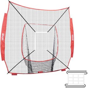 VEVOR 7x7FT Baseball Softball Practice Net Portable Baseball Training Net for H VEVOR 7x7FT Baseball Softball Practice Net Portable Baseball Training Net for H