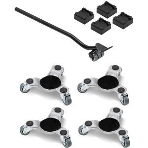 VEVOR Furniture Dolly 4 Pack 6-Inch Steel Tri-Dolly with 360 PP Swivel Wheels a VEVOR Furniture Dolly 4 Pack 6-Inch Steel Tri-Dolly with 360 PP Swivel Wheels a