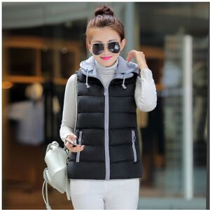 Unbranded (Black, L) Jacket Sleeveless Women Vest Ladies Bodywarmer Hooded Sleeveless Wais Unbranded (Black, L) Jacket Sleeveless Women Vest Ladies Bodywarmer Hooded Sleeveless Wais