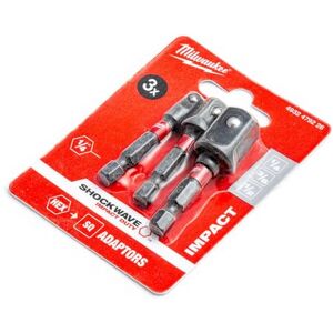 Milwaukee Shockwave Impact Socket Adaptor Set (3pc) Milwaukee Shockwave Impact Socket Adaptor Set (3pc)