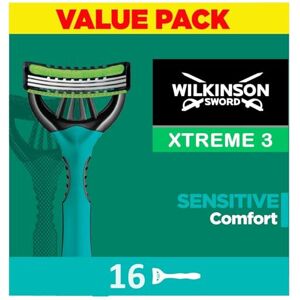 WILKINSON SWORD - Xtreme 3 For Men Sensitive Pack of 16 Disposable Razors WILKINSON SWORD - Xtreme 3 For Men Sensitive Pack of 16 Disposable Razors