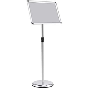 Costway A3 Poster Frame Stand Presentation Stand with Adjustable Height-Sliver Costway A3 Poster Frame Stand Presentation Stand with Adjustable Height-Sliver