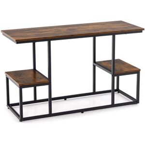 Costway 2-Tier Display Rack Rustic TV Console Table Industrial Sofa Table Rack Costway 2-Tier Display Rack Rustic TV Console Table Industrial Sofa Table Rack