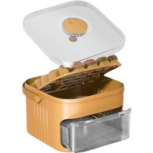 Unbranded (Orange) Easy Press Ice Maker Ice Bin for Freezer with Removable Lid,Portable Unbranded (Orange) Easy Press Ice Maker Ice Bin for Freezer with Removable Lid,Portable