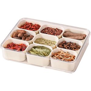 Unbranded Snackle Box - Divided Seasoning Container with 9 Compartments - Versatile Snackl Unbranded Snackle Box - Divided Seasoning Container with 9 Compartments - Versatile Snackl