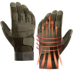 Unbranded (L, Army Green) Full Finger Winter Cycling Gloves - Winter Running Riding Horse Unbranded (L, Army Green) Full Finger Winter Cycling Gloves - Winter Running Riding Horse