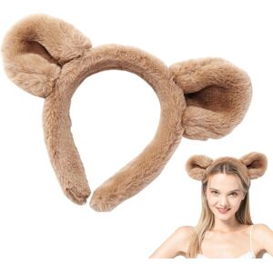 Unbranded (1 count (Pack of 1), Black) Bear Ears Headband Adult - Cute Plush Makeup Headba Unbranded (1 count (Pack of 1), Black) Bear Ears Headband Adult - Cute Plush Makeup Headba