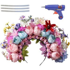 Unbranded (One Size, Blue) Flower Hairband, Ethnic Women Headbands, Flower Crown for Women Unbranded (One Size, Blue) Flower Hairband, Ethnic Women Headbands, Flower Crown for Women