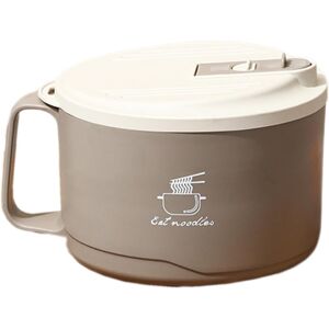 Unbranded (Khaki) Ramen Cooker,Stainless Steel Noodle Box - Filterable Design Lid & Handle Unbranded (Khaki) Ramen Cooker,Stainless Steel Noodle Box - Filterable Design Lid & Handle