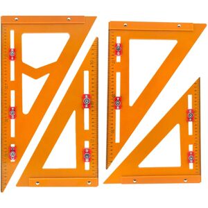 Unbranded (4pc) Positioning Triangle Ruler, 15-21" 2-in-1 wood Rafter Square Layout Tool, Unbranded (4pc) Positioning Triangle Ruler, 15-21" 2-in-1 wood Rafter Square Layout Tool,