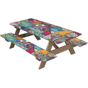 Unbranded (B) Tablecloth for Outdoor Tables, Outdoor Elastic Picnic Table Kit Windproof Unbranded (B) Tablecloth for Outdoor Tables, Outdoor Elastic Picnic Table Kit Windproof