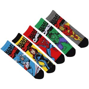 (L-XL, Multicoloured) Marvel Comics Unisex Adult Socks (Pack of 5) (L-XL, Multicoloured) Marvel Comics Unisex Adult Socks (Pack of 5)