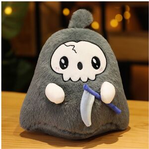 Unbranded (Gray, 40cm) Plush Reaper Skull Toy Halloween Soft Stuffed Decoration Animals Ki Unbranded (Gray, 40cm) Plush Reaper Skull Toy Halloween Soft Stuffed Decoration Animals Ki