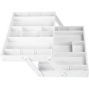 Unbranded (Single row two floors, White) Makeup Organizer Tray Foldable Storage Tray 2/3 Unbranded (Single row two floors, White) Makeup Organizer Tray Foldable Storage Tray 2/3