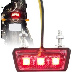Unbranded (Red) Motorcycle Tail Lights Waterproof Motorcycle License Plate Light Vibra Unbranded (Red) Motorcycle Tail Lights Waterproof Motorcycle License Plate Light Vibra