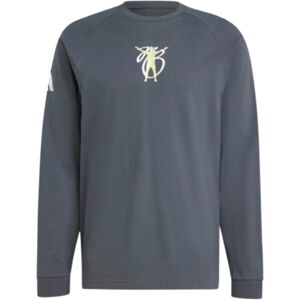 (4XL) 2024-2025 adidas Jude Bellingham Long Sleeve Tee (Grey) (4XL) 2024-2025 adidas Jude Bellingham Long Sleeve Tee (Grey)