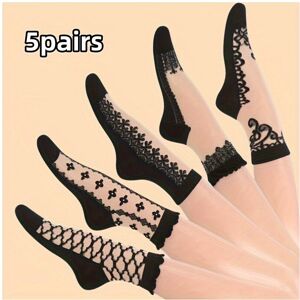 Unbranded (5 Pairs Of Mixed Colors, One-size) 5/6 Pairs Vintage Embroidery Socks, Comfy & Unbranded (5 Pairs Of Mixed Colors, One-size) 5/6 Pairs Vintage Embroidery Socks, Comfy &