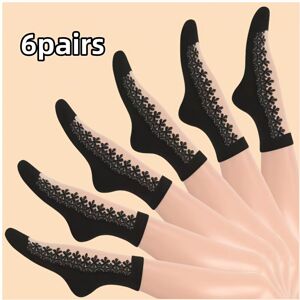 Unbranded (Black Snowflake 6 Pairs, One-size) 5/6 Pairs Vintage Embroidery Socks, Comfy & Unbranded (Black Snowflake 6 Pairs, One-size) 5/6 Pairs Vintage Embroidery Socks, Comfy &