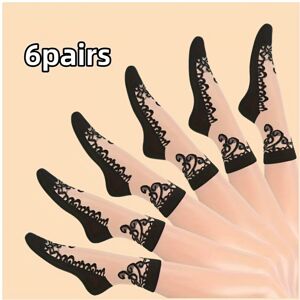 Unbranded (Black Retro Pattern 6 Pairs, One-size) 5/6 Pairs Vintage Embroidery Socks, Comf Unbranded (Black Retro Pattern 6 Pairs, One-size) 5/6 Pairs Vintage Embroidery Socks, Comf