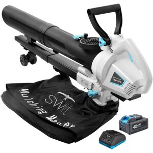 Swift 40V 3-in-1 Cordless Leaf Blower/Vacuum/Mulcher,30:1 Mulching Ratio(1 x 2Ah Batte Swift 40V 3-in-1 Cordless Leaf Blower/Vacuum/Mulcher,30:1 Mulching Ratio(1 x 2Ah Batte