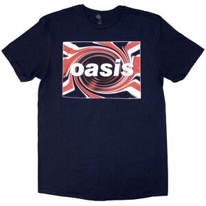 (S, Navy) Oasis Union Jack Band Logo T Shirt (S, Navy) Oasis Union Jack Band Logo T Shirt