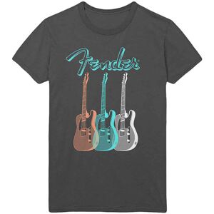 (M, Charcoal) Fender Triple Guitar T Shirt (M, Charcoal) Fender Triple Guitar T Shirt