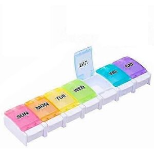 Unbranded Weekly Pill Organizer for Arthritis-Friendly, BPA-Free Travel: 7-Day Pill Box Ca Unbranded Weekly Pill Organizer for Arthritis-Friendly, BPA-Free Travel: 7-Day Pill Box Ca
