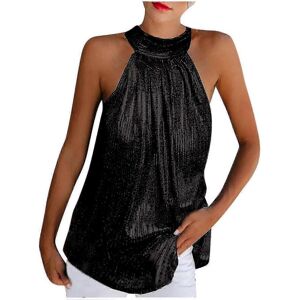 Unbranded (XL, Black) New Women's Sequined Halter Top Unbranded (XL, Black) New Women's Sequined Halter Top