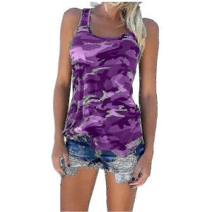Unbranded (2XL, Purple) Women Camouflage Tank Tops Sleeveless T-shirt Sport Vest Tops Unbranded (2XL, Purple) Women Camouflage Tank Tops Sleeveless T-shirt Sport Vest Tops