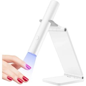 Unbranded (White) UV Lamp for Gel Nails, Mini UV LED Lamp, Rechargeable with Stand, Portab Unbranded (White) UV Lamp for Gel Nails, Mini UV LED Lamp, Rechargeable with Stand, Portab