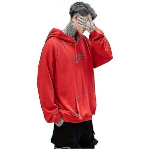 Unbranded (S, Red) Men Long Sleeve Hoodie Baggy Sweatshirt Hooded Casual Pullover Tops Unbranded (S, Red) Men Long Sleeve Hoodie Baggy Sweatshirt Hooded Casual Pullover Tops