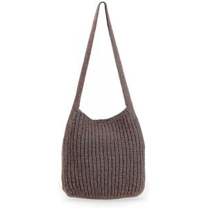 Unbranded (brown) Knitted Shoulder Bag For Women, Crochet Bags Large Capacity Knitted Tote Unbranded (brown) Knitted Shoulder Bag For Women, Crochet Bags Large Capacity Knitted Tote
