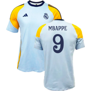 adidas (S) 2024-2025 Real Madrid Training Tee (Glow Blue) (Mbappe 9) adidas (S) 2024-2025 Real Madrid Training Tee (Glow Blue) (Mbappe 9)