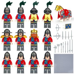 Bonxaif (12PCS Medieval Knights -4) 48PCS Medieval Knights dragon soldiers building cas Bonxaif (12PCS Medieval Knights -4) 48PCS Medieval Knights dragon soldiers building cas