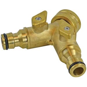 Faithfull 2 Way Shut Off Valve 19mm (3/4in) To 2 X 12.5mm (1/2in) Faithfull 2 Way Shut Off Valve 19mm (3/4in) To 2 X 12.5mm (1/2in)