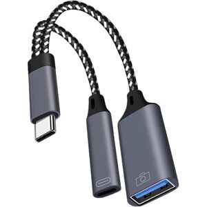 Unbranded USB to C Charge Adapter Double Head C Male to USB Female Connectors 10Gbps C Unbranded USB to C Charge Adapter Double Head C Male to USB Female Connectors 10Gbps C