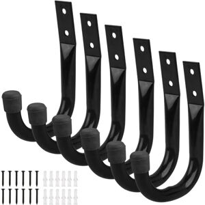Unbranded (Black) Ladder Hooks for Garage, Tool Hanger for Garage Wall, 6 Pieces/Set Heavy Unbranded (Black) Ladder Hooks for Garage, Tool Hanger for Garage Wall, 6 Pieces/Set Heavy