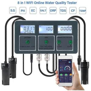Unbranded 8-in-1 Rechargeable Water Quality Tester Tool S.G PH EC Salt ORP TDS Temp Multi Unbranded 8-in-1 Rechargeable Water Quality Tester Tool S.G PH EC Salt ORP TDS Temp Multi