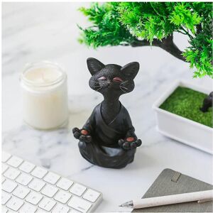 Unbranded Whimsical Buddha Cat Figurine, Meditation Yoga Collectible, Cat Lover Gifts Blac Unbranded Whimsical Buddha Cat Figurine, Meditation Yoga Collectible, Cat Lover Gifts Blac