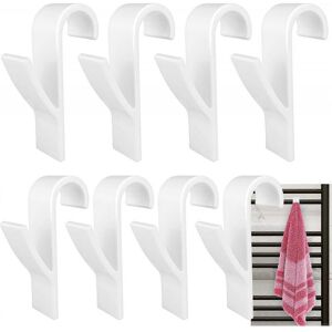 Unbranded (White)8 Pcs Round Radiator Hook, White Towel Hook, Bathroom Towel Hook, Towel D Unbranded (White)8 Pcs Round Radiator Hook, White Towel Hook, Bathroom Towel Hook, Towel D