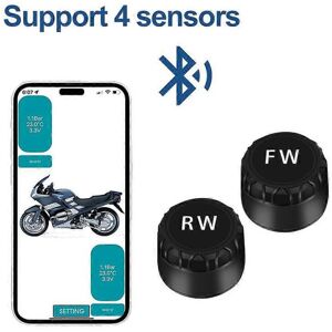 Unbranded Motorcycle TPMS 2 Sensors Bluetooth 4.0 5.0 Tire Pressure Monitoring System Pit Unbranded Motorcycle TPMS 2 Sensors Bluetooth 4.0 5.0 Tire Pressure Monitoring System Pit