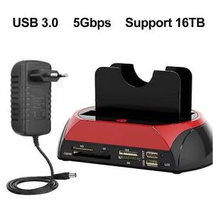 Unbranded (EU Plug USB 3.0) 10 IN 1 SSD HDD Docking Station IDE SATA USB 3.0 Dual Bay Exte Unbranded (EU Plug USB 3.0) 10 IN 1 SSD HDD Docking Station IDE SATA USB 3.0 Dual Bay Exte