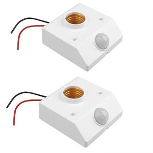 Unbranded (2PCS) Lamp Base E27 AC LED Bulb Base Infrared IR Sensor Automatic Wall Light Ho Unbranded (2PCS) Lamp Base E27 AC LED Bulb Base Infrared IR Sensor Automatic Wall Light Ho